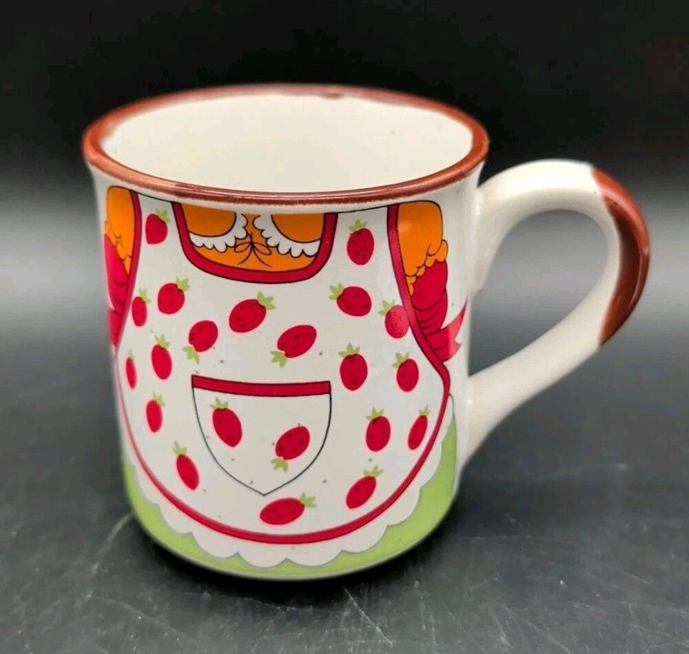 Vintage Interpur Kids Replacement Mug Girl Apron Strawberries MUG ONLY